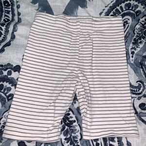 Striped White and Black Shorts